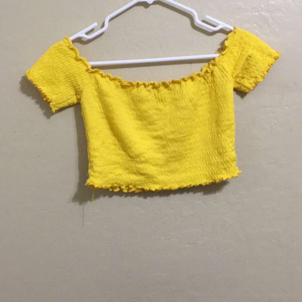 Cropped off the shoulder shirt